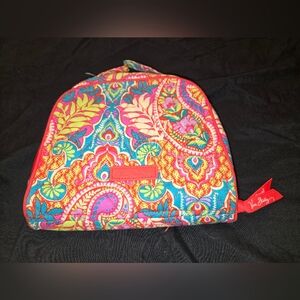 Vera Bradley Red and Pink Cosmetic Bags with Paisley Design